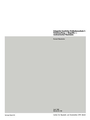cover image of Integraler baulicher Erdbebenschutz I
